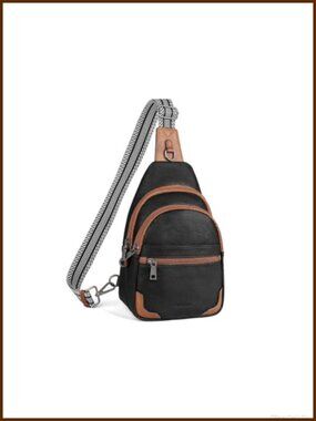 Anti Theft Sling Bag PU Leather RFID Crossbody Purse
